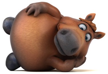 Eğlenceli at karakteri - 3D İllüstrasyon