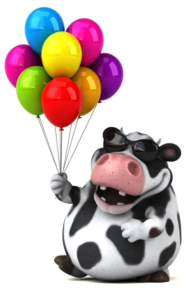 Fun Cartoon Character Balloons Illustration — Stock Photo, Image