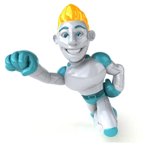 Personaje Dibujos Animados Robot Ilustración —  Fotos de Stock