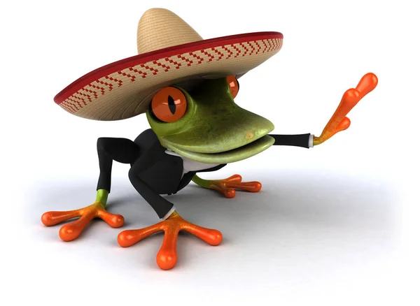 Fun Frog Character Illustration — Stock Photo, Image