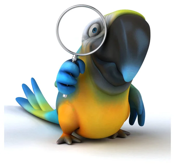 Personagem Papagaio Divertido Ilustração — Fotografia de Stock