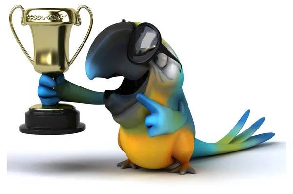 Fun Parrot Award Illustration — Stock Photo, Image