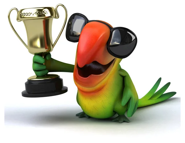 Fun Parrot Award Illustration — Stock Photo, Image