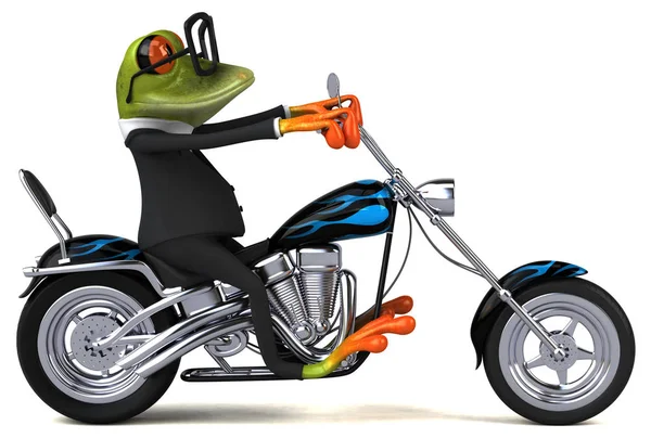 Весела Жаба Мотоциклі Ілюстрація — стокове фото
