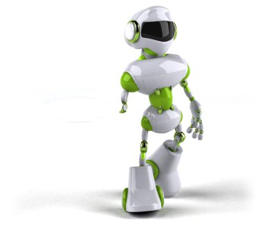 Yeşil robot - 3d çizim
