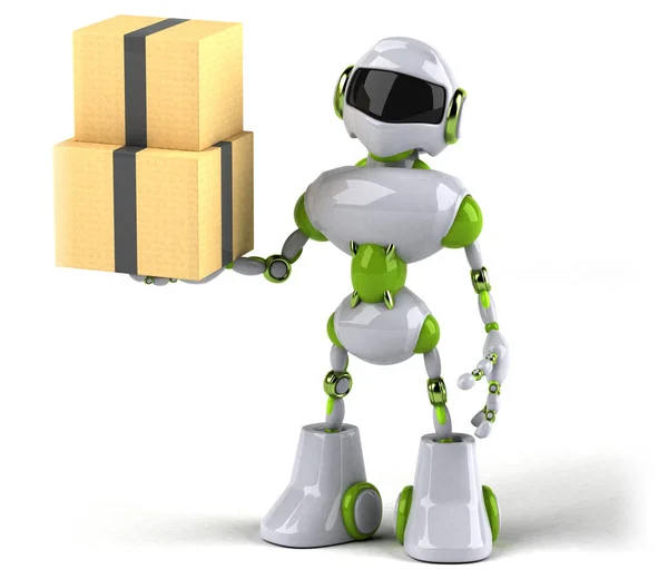 Robot Character Boxes Illustration — Stock Photo, Image