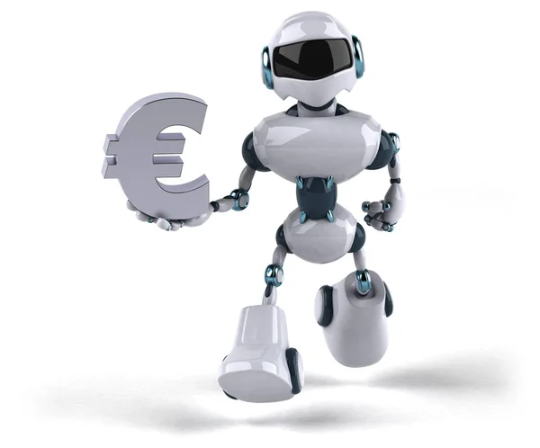 Robot Holding Euro Illustration — Stock Photo, Image