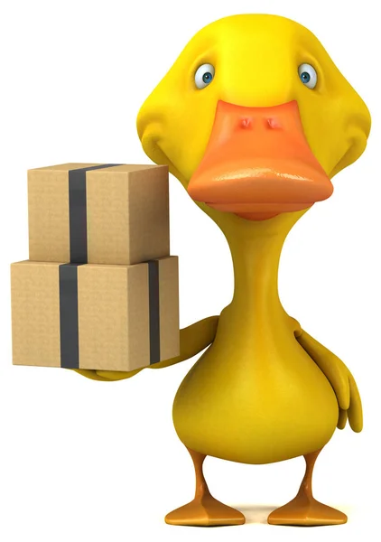 Fun Duck Boxes Illustration — Stock Photo, Image