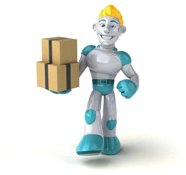 Ρομπότ Χαρακτήρα Κουτιά Απεικόνιση — Φωτογραφία Αρχείου