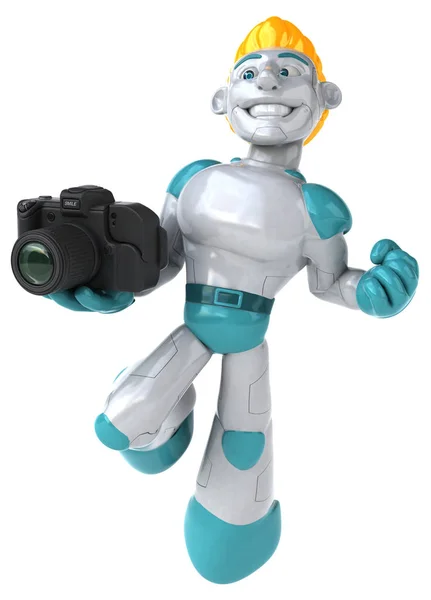 Roboterfigur Mit Kamera Illustration — Stockfoto