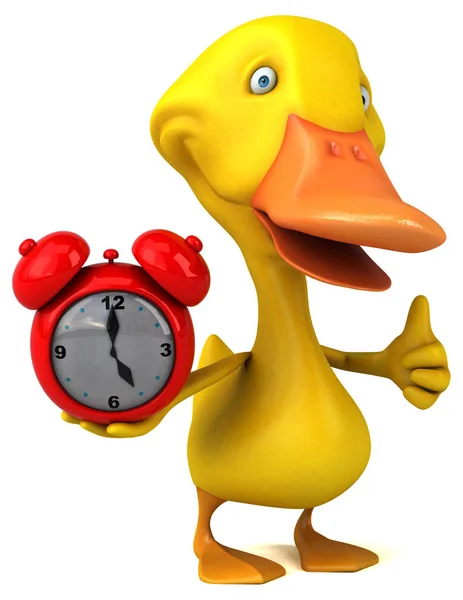 Fun Cartoon Character Alarm Clock Illustration — Stock Photo, Image