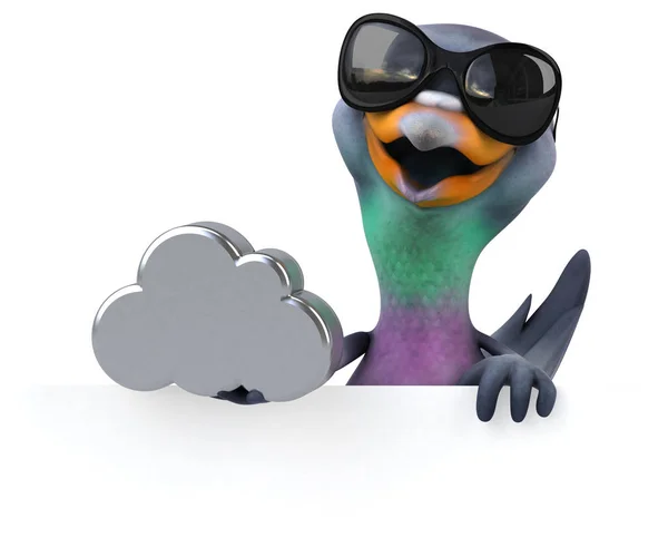 Fun Cartoon Character Cloud Illustration — Stock Photo, Image