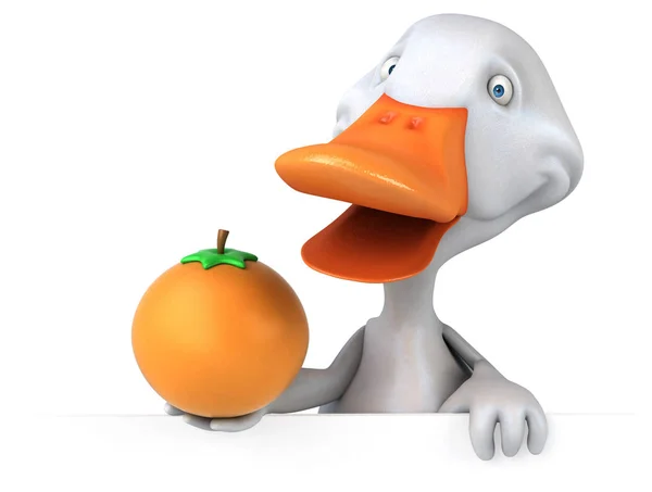 Canard Amusant Orange Illustration — Photo