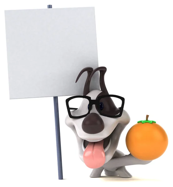 Fun Cartoon Character Orange Illustration — Stock Photo, Image