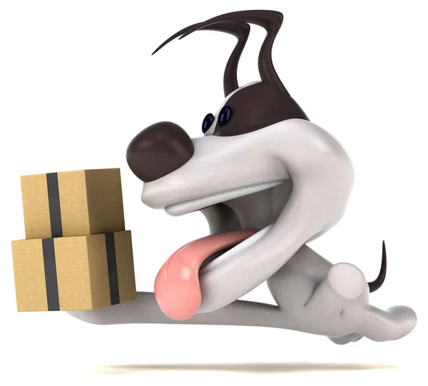 Fun Cartoon Character Boxes Illustration — Stock Photo, Image