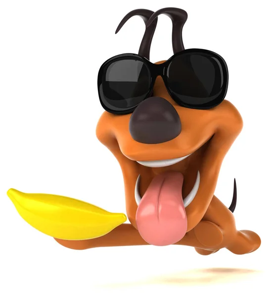 Fun Cartoon Character Banana Illustration — Stock Photo, Image