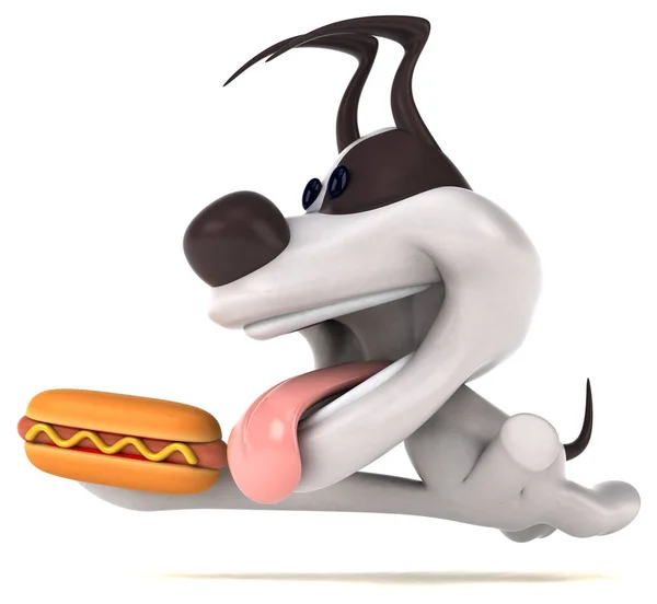Zábava Kreslené Postavičky Hotdog Obrázek — Stock fotografie