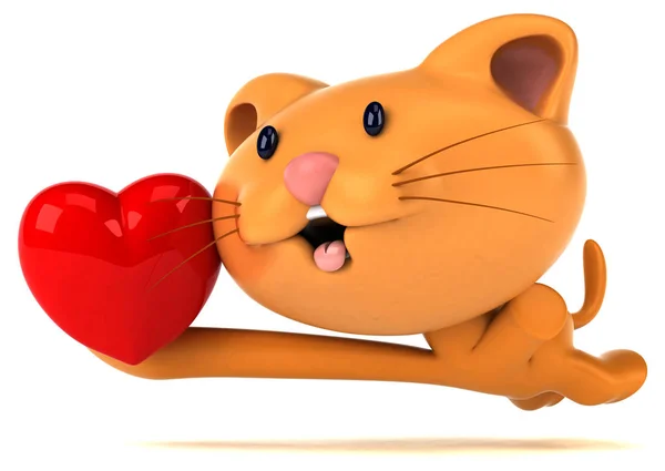 Fun Cartoon Character Heart Illustration — Stock Photo, Image