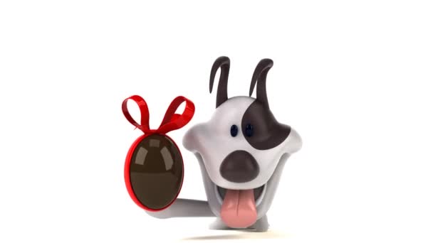 Fun Cartoon Character Egg Animation — Stock Video