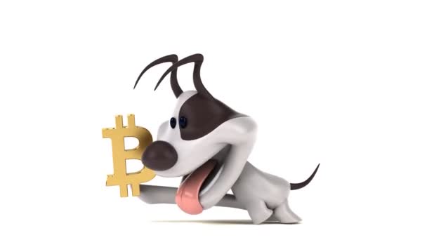Zábava Kreslené Postavičky Bitcoin Animace — Stock video