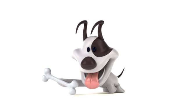 Amusant personnage de bande dessinée avec os - animation 3D 