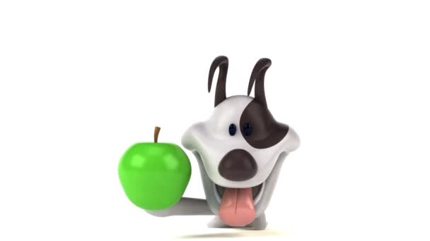 Postać Kreskówki Zabawa Apple Animacja — Wideo stockowe