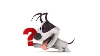 Eğlenceli çizgi film karakteri ile soru - 3d animasyon 