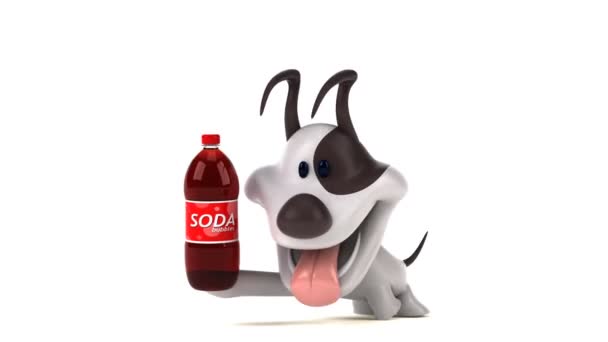 Fun Cartoon Character Soda Animation — Stock Video