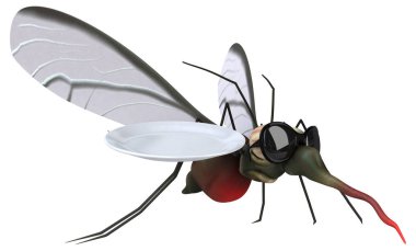 Eğlenceli karakteri ile plaka - 3d çizim