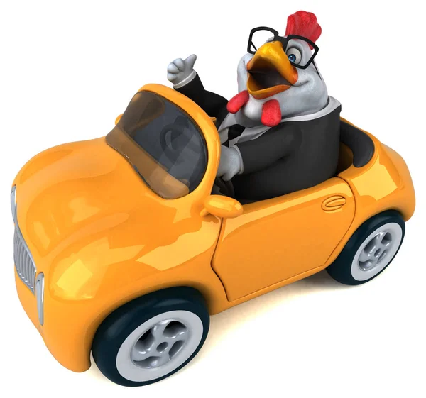 Leuk Personage Auto Illustratie — Stockfoto