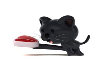 eğlenceli çizgi film karakteri ile et - 3d animasyon 