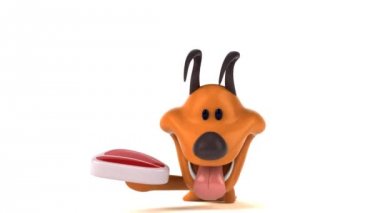 eğlenceli çizgi film karakteri ile et - 3d animasyon 