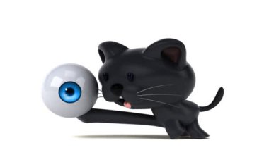 Eğlenceli çizgi film karakteri ile göz - 3d animasyon 