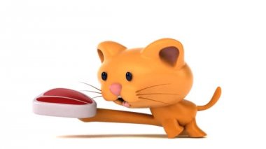 eğlenceli çizgi film karakteri ile et - 3d animasyon 