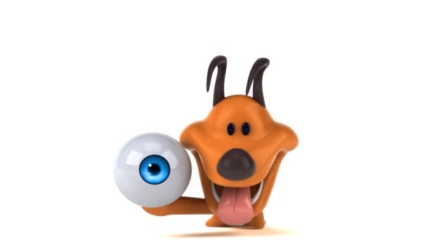 Fun Cartoon Character Eye Animation — Stock Video