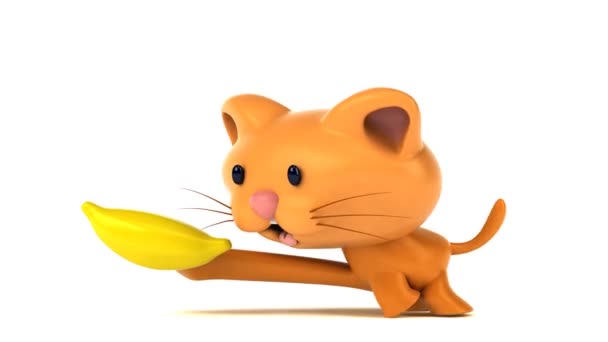 Διασκέδαση Κινούμενα Σχέδια Χαρακτήρα Μπανάνα Animation — Αρχείο Βίντεο