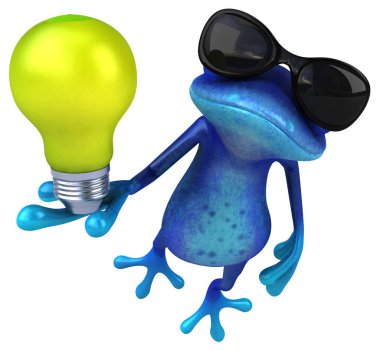 Ampul - 3d çizim ile eğlenceli çizgi film karakteri