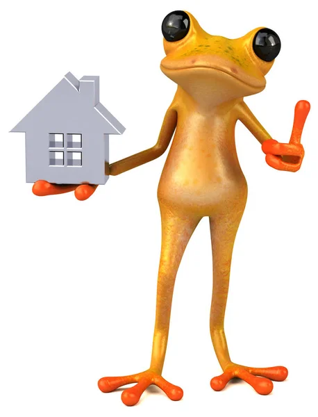 Fun Cartoon Character House Illustration — Stock Photo, Image