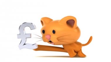 Pound ile eğlenceli çizgi film karakteri - 3 boyutlu animasyon 