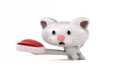 eğlenceli çizgi film karakteri ile et - 3d animasyon 