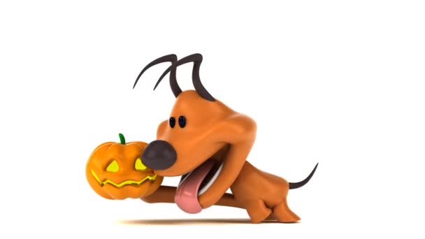 Fun Cartoon Character Pumpkin Animation — Stock Video