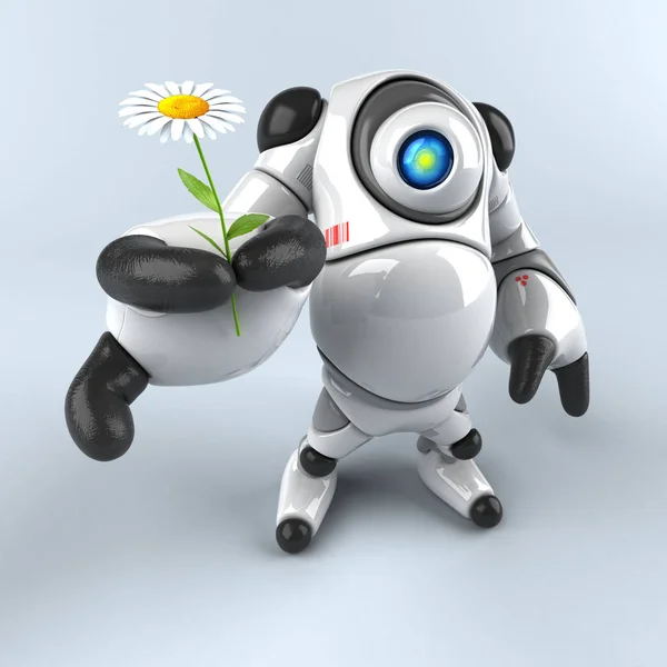 Duża Robota Cartoon Charakter Ilustracja — Zdjęcie stockowe