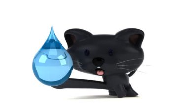 Düşürmeli eğlenceli çizgi film karakteri - 3 boyutlu animasyon