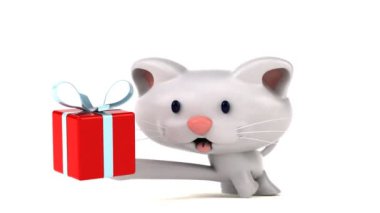 Eğlenceli çizgi film karakteri ile Hediyelik - 3d animasyon 