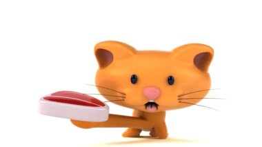 eğlenceli çizgi film karakteri ile et - 3d animasyon 