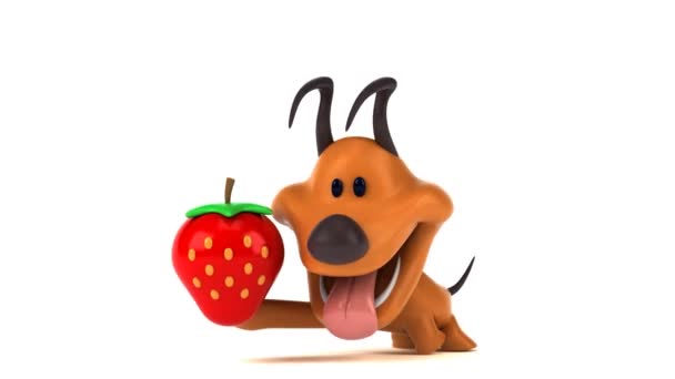 Fun Cartoon Character Strawberry Animation — Stock Video © julos #241926448