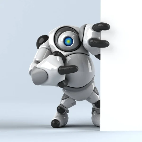 Großer Roboter Zeichentrickfigur Illustration — Stockfoto