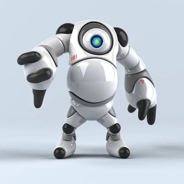 Grote Robot Cartoon Character Illustratie — Stockfoto