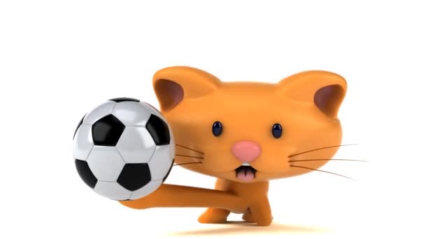 Amusant Personnage Dessin Animé Avec Balle Animation — Video