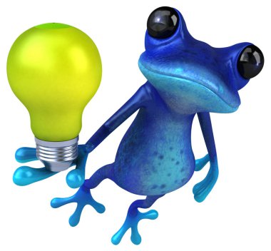 Ampul - 3d çizim ile eğlenceli çizgi film karakteri